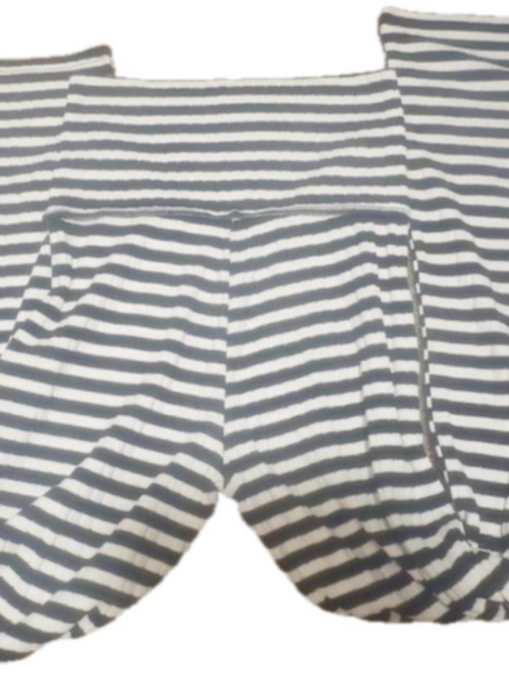 High-Waist Striped Women's Shorts in Navy and White